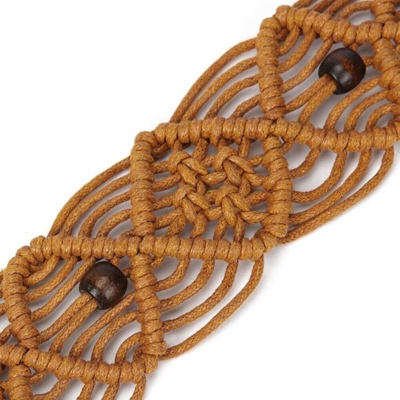 Women\'s Wax Rope Bohemian Style Braid Waist Belt for Dress Jeans main image 2
